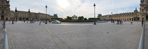Musee du Louvre vers la Champs d'Elysees Panorama